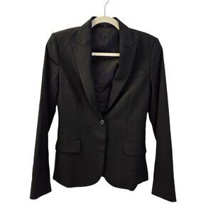 Theory Wool Blend One Button Blazer Jacket Size 6